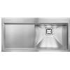CM PRONTA CONSEGNA - SPEDIZIONE IMMEDIATA Lavello da Incasso 1 Vasca a Destra con Gocciolatoio 100 x 50 cm Slim Acciaio Inox Satinato con Fascia Miscelatore GLAMOUR MIX CM 012846.D2.01.2033 012846DCSSP