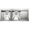 CM PRONTA CONSEGNA - SPEDIZIONE IMMEDIATA Lavello da Incasso 2 Vasche a Sinistra con Gocciolatoio 116 x 50 cm Slim Acciaio Inox Satinato con Fascia Miscelatore GLAMOUR MIX CM 012847.S3.01.2033 012847SCSSP