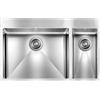 CM PRONTA CONSEGNA - SPEDIZIONE IMMEDIATA Lavello da Incasso 2 Vasche 81 x 50 cm Slim Acciaio Inox Satinato con Vasca grande a Sinistra e Fascia Miscelatore FILORAGGIATO MIX CM 012049.S2.01.2033 012049SCSSP