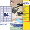 AVERY MINI ETICHETTE ADESIVE BIANCHE L7656-25 46X11MM LASER