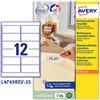 AVERY ETICHETTE BIANCHE RIMOVIBILI L4743REV-25FG 99,1X42,3MM