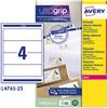 AVERY ETICHETTE COPRENTI 192X61MM L4761-25 PER RACCOGLITORI
