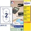 AVERY ETICHETTE INKJET BIANCHE OPACH E J8676-25FG (2ET/FG) PER CD