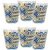 Arca Bicchieri d'Acqua in Vetro | Set da 6, Colorati | Made in Italy | Collezione Vietri | Lavabili in Lavastoviglie e Resistenti agli Urti | 27cl