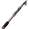 Sougayilang Canna da pesca con mulinello da spinning per adulti, canna da pesca telescopica portatile, mulinello ultra liscio 12+1, per pesca d'acqua dolce e salata, da viaggio
