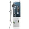 Schütte 64991 Capri Asta doccia e doccetta | Soffione doccia con soffione regolabile in 3 posizioni | Set doccia con colonna doccia | Soffione doccia con tubo e supporto | Pannello doccia a pioggia |