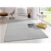 Hanse Home Tappeto Fancy - Tappeto da Soggiorno in Tinta Unita Moderno in Velluto per Sala da Pranzo, Soggiorno, cameretta dei Bambini, corridoio, Camera da Letto, Cucina, Grigio, 133 x 195 cm