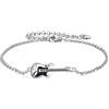 YFN Bracciale Chitarra Argento Sterling Gioielli Musica Regalo Punk Rock per Donna Uomo Bambina Bambino Amante Chitarra