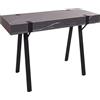 Mendler Scrivania consolle tavolo HWC-L54 75x100x40cm ferro verniciato MDF effetto marmo grigio