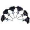 ANSIEDIO 6 pezzi 30mm Pomelli per Mobili, Pomelli in Vetro Cristallo Nero e Lega di Zinco, Pomelli per Cassetti Armadio Cassettiera Pomelli Cucina
