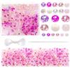 TOAOB THE ONE AND ONLY BABY TOAOB 1000 Pezzi Perline di Vetro di Cristallo Sfaccettato 4mm 6mm 8mm Serie Rosa Perle Cristallo Ceco Rondella per Braccialetti Bigiotteria Gioielli Fai da Te Collane