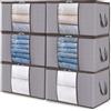 Lifewit 6 pezzi 105L Scatole per Armadio Pieghevole, Scatole per Vestiti Grande Capacità, Scatole Trasloco, Contenitori per Armadio, Organizer sottoletto per Vestiti, Coperte, Piumoni, Grigio Chiaro