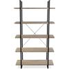 VERSA Helsinki Mobile per Il Soggiorno, Mobile Ausiliario per la Sala da Pranzo, Scaffalature per Organizzazione con 5 Ripiani, (al x L x An) 179 x 100 x 33 cm, Legno e Metallo, Marrone