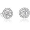 Diamond Treats orecchini in argento Sterling 925 con zirconia cubica, zaffiro, smeraldo e rubino simulato centro perfetto e zirconi.