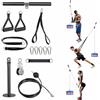 Lyndwin Carrucola Palestra Attrezzatura per Casa, 3 in 1 LAT Machine Palestra Casa con Maniglie Barra per Cavi Incrociati, Fitness Home Gym Accessori Bicipiti Tricipiti Corda Puleggia