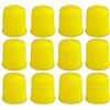 DWEEKIY Cappucci antipolvere per valvole di auto, valvole di bicicletta, ecc. - 12 pezzi in plastica gialla per auto/veicoli non stradali/biciclette e hobby - Tappi antipolvere universali con