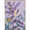 DRW Quadro tela con cornice in legno naturale con piante nei toni malcas 122,6 x 82,6 x 4,3 cm