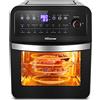 COOCHEER Friggitrice ad aria calda, forno ad aria calda 1700 W con 12 programmi, capacità 12 l, 5 accessori, con display LED, controllo della temperatura e timer