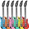 Meleager Chitarra Gonfiabile, 6 Pezzi Air Guitars Colorato, Strumenti Musicali Gonfiabili 53cm in 6 Colori, Chitarra Gonfiabile Rock Palloncino, per Carnevale Compleanno Ragazzi Ragazze