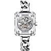 CIGA Design Orologio Automatico da Donna, Serie R Crystal Love, Cassa in Cristallo K9 Trasparente di Lusso, Trasparente e Argento, Art Deco