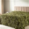HOZY Coperta Plaid Pile, Coperta Matrimoniale 230 x 270 cm Flanella, Coperta Divano Super Grande Caldo Morbida - Verde Oliva