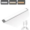 LEPOTEC Luce Armadio da 60 LED, 3 Temperature di Colore, Sensore Movimento per Interni, 2200mAh Ricaricabile, Illuminazione Notturna Senza Fili per Cassetti, Guardaroba, Cucina, Corridoio, 1 Pezzo