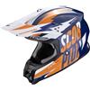 SCORPION Casco VX-16 EVO AIR SLANTER Blu Arancione SCORPION S