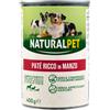 NaturalPet Dog Adult Patè All Breeds 400 gr - Manzo - 1° ORDINE? scegli lo sconto BZR5 / BZR20 + 200 punti fedeltà