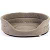 FERA Letto ovale per cani 61x51x16 cm grigio
