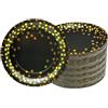 CEILIWEN Piatti per Feste Oro e Nero - Confezione da 100, 7''/18CM Piatti di Carta a Pois, Piatti di Carta, Forniture per Decorazioni Feste