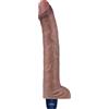 LoveToy Real Softee Vibrating Dildo 10.5" Brown