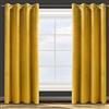 Eurofirany ROSA Tenda in Velluto con Occhielli - 1 Unità, Soffice, Pannello, Drappo Classico, Glamour, Elegante, Soggiorno, Camera da Letto, 290 g/m2, 140x250 cm, Giallo Senape