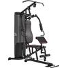HOMCOM Stazione Fitness con Pesi da 45kg in Acciaio, Palestra Multifunzione per Allenamento a Casa e Professionale, 170x104x205cm, Nero|Aosom