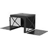 Outsunny Gazebo da Giardino 2x2.5 m Pieghevole con Tende e Zanzariere, Borsa di Trasporto, Nero|Aosom