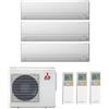 MITSUBISHI ELECTRIC CONDIZIONATORE MITSUBISHI MSZ-BT TRIAL SPLIT 9000+9000+9000 BTU INVERTER R32 MXZ-3F68VF A++ WIFI