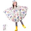 LAMA Poncho Antipioggia per Bambini, Impermeabile, Ragazza, Giacca Antipioggia Leggera per Bambini, Abbigliamento Antipioggia Riutilizzabile, Mantella Antipioggia con Cappuccio
