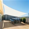 Amazon Brand - Umi UMI Vela Ombreggiante Impermeabile 4x4m Rettangolare Tenda a Vela Protezione Raggi UV 98% Tenda Parasole per Esterno Giardino Terrazzo - Crema