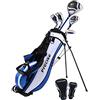 Precise Esclusivo set di mazze da golf per mancini per bambini dai 9 ai 12 anni (altezza da 10,2 cm a 17,7 cm), solo per mancini, il set include: driver (38,1 cm), legno ibrido (22*), 2 ferri da stiro,