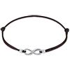 Elli Bracciale Donna Simbolo dell'Infinito Tendenza con Banda Tessile in Argento Sterling 925