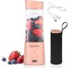 ZEEGMA VITAMINE GO Frullatore portatile 450ml per Smoothie e frullato proteico, Mixer con Bateria 5000mAh USB 25 Utilizzi per carica Personale leggero Mini Frullatore 6 Lame 2 Velocità 300W