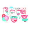 Shatchi 11038 Baby Shower Its a Girl Booth Puntelli Rosa Compleanno Giochi Foto Selfie Regali Decorazioni Partito Accessori Carta