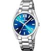 Festina Orologio da donna F20622 Boyfriend con cassa in acciaio inossidabile 316l argento e cinturino in acciaio inossidabile 316l argento, Turchese, Bracciale