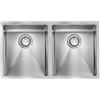 CM PRONTA CONSEGNA - SPEDIZIONE IMMEDIATA Lavello da Incasso 2 Vasche 77 x 45 cm Slim Acciaio Inox Vintage FILORAGGIATO VINTAGE CM 072026 XCSSP 072029XCSSP