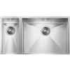 CM PRONTA CONSEGNA - SPEDIZIONE IMMEDIATA Lavello da Incasso 2 Vasche 79 x 45 cm Vasca Grande a Destra Sottotop Acciaio Inox satinato FILOQUADRA CM 011915.D0.01.2018 011915DCSSP
