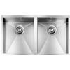 CM PRONTA CONSEGNA - SPEDIZIONE IMMEDIATA Lavello da Incasso 2 Vasche 77 x 45 cm Slim Acciaio Inox satinato FILOQUADRA CM 011909.X0.01.2018 - 011909XCSSP