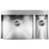 CM PRONTA CONSEGNA - SPEDIZIONE IMMEDIATA Lavello da Incasso 2 Vasche 79 x 50 cm Vasca Grande a Sinistra Slim Acciaio Inox satinato con fascia miscelatore FILOQUADRA MIX CM 012937.S2.01.2033 - 012937SCSSP