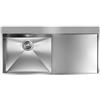 CM PRONTA CONSEGNA - SPEDIZIONE IMMEDIATA Lavello da Incasso 1 Vasca con gocciolatoio a Destra 100 x 50 cm Slim Acciaio Inox satinato con fascia miscelatore FILOQUADRA MIX CM 012961.S2.01.2033 - 012961SCSSP