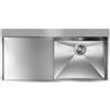 CM PRONTA CONSEGNA - SPEDIZIONE IMMEDIATA Lavello da Incasso 1 Vasca con gocciolatoio a Sinistra 100 x 50 cm Slim Acciaio Inox satinato con fascia miscelatore FILOQUADRA MIX CM 012961.D2.01.2033 - 012961DCSSP