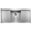 CM PRONTA CONSEGNA - SPEDIZIONE IMMEDIATA Lavello da Incasso 1 Vasca Centrale con 2 gocciolatoi 100 x 50 cm Slim Acciaio Inox satinato con fascia miscelatore FILOQUADRA MIX CM 012965.X2.01.2033 - 012965CCSSP