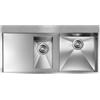 CM PRONTA CONSEGNA - SPEDIZIONE IMMEDIATA Lavello da Incasso 1 Vasca e vaschetta con gocciolatoio a Sinistra 100 x 50 cm Slim Acciaio Inox satinato con fascia miscelatore FILOQUADRA MIX CM 012962.D2.01.2033 - 012962DCSSP